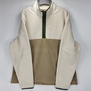 Sonoma Arctic Fleece Half Zip Sweater Mens 2XL Oat Tan Warm Cabin Cozy Outdoor
